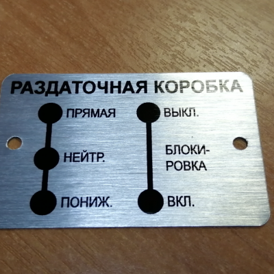 Алюминиевый шильд на приборную панель